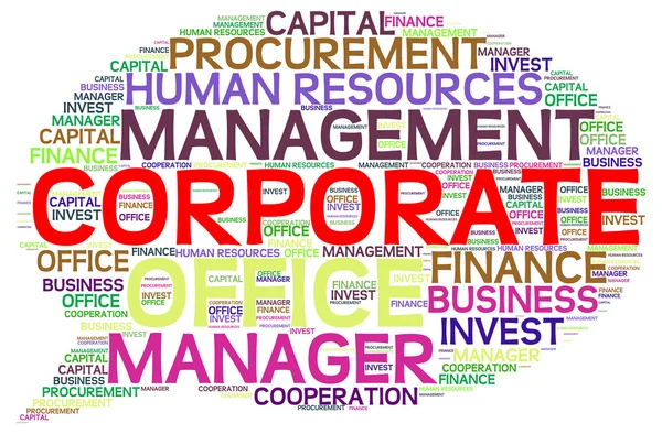 Corporate woord wolk, bedrijfsconcept — Stockfoto