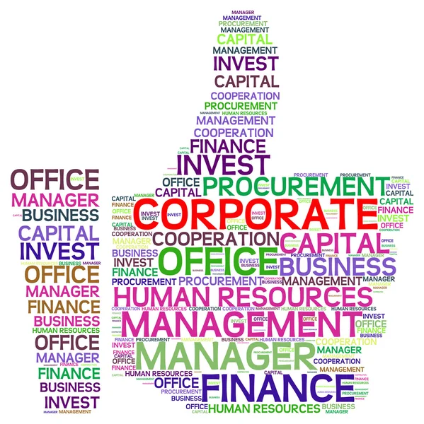 Corporate woord wolk, bedrijfsconcept — Stockfoto