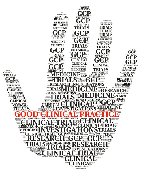 Good Clinical Practice (GDP) concepts illustrate in word cloud. — Stock Photo, Image