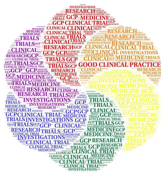 Good Clinical Practice (GDP) concepts illustrate in word cloud. — Stock Photo, Image