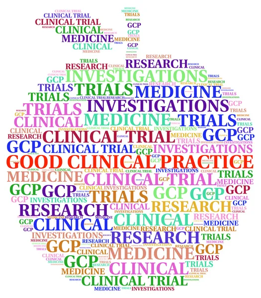 Good Clinical Practice (GDP) concepts illustrate in word cloud. — Stock Photo, Image