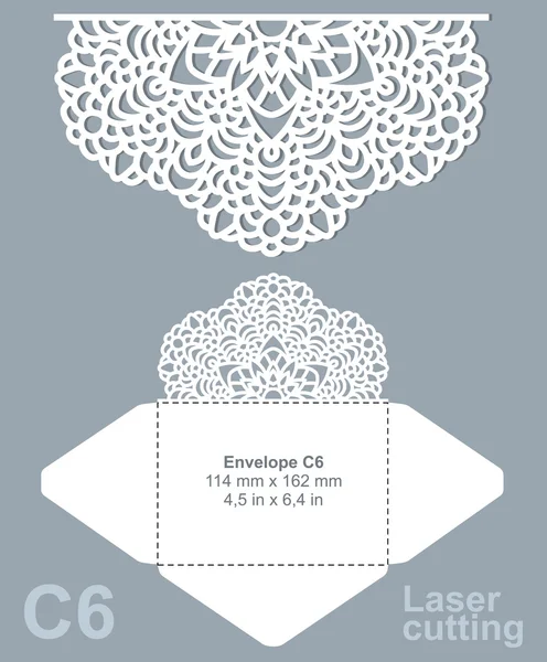 Vektör kalıp zarf şablonu kesme