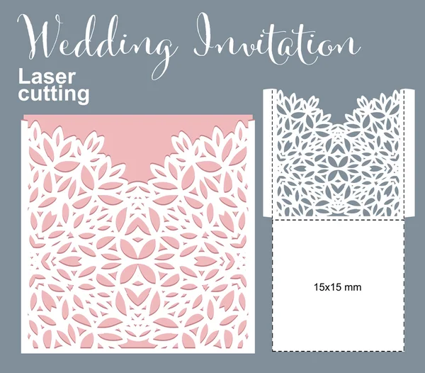 Zarf şablonu vektör die lazer kesim