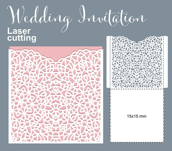 Zarf şablonu vektör die lazer kesim