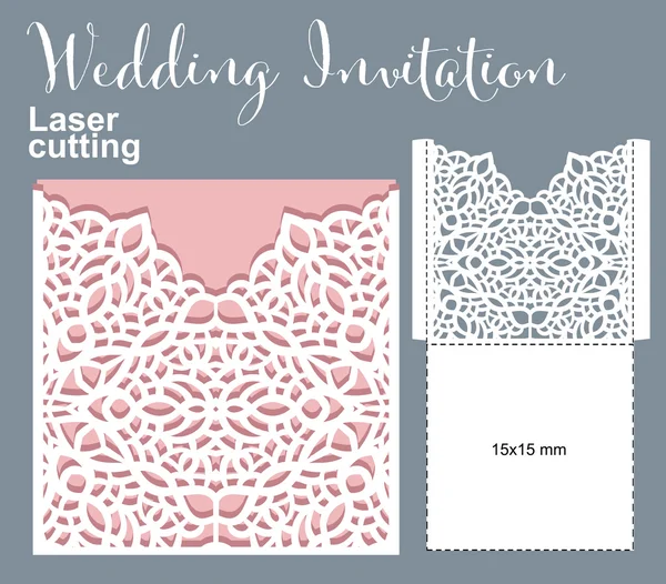 Zarf şablonu vektör die lazer kesim