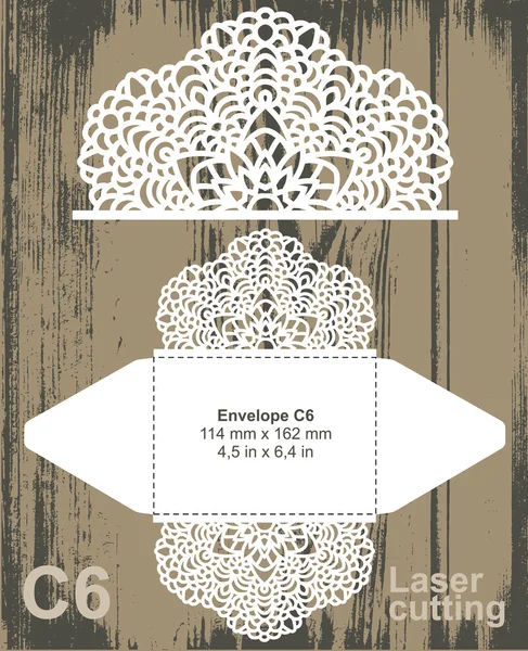 Vektör kalıp zarf şablonu kesme