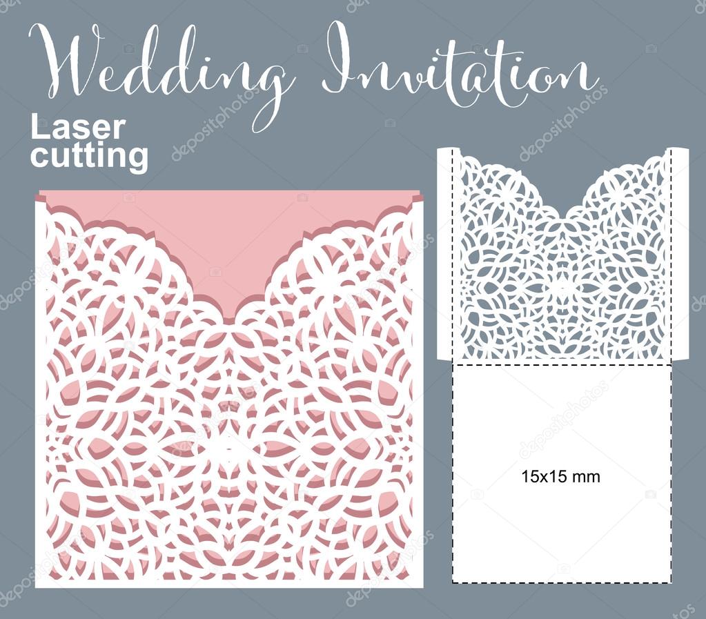 Vector die laser cut envelope template