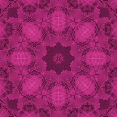 Konsantrik çiçek Merkezi makro yakın çekim. Mandala farklı renk seçenekleri sunan tasarım