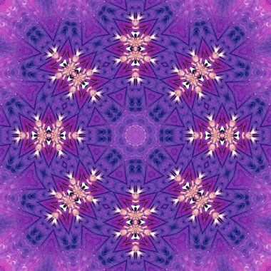 Konsantrik çiçek Merkezi makro yakın çekim. Mandala farklı renk seçenekleri sunan tasarım