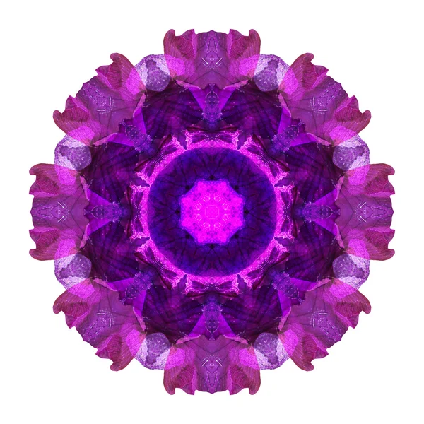 Blomma mandala isolerad på vit bakgrund — Stockfoto