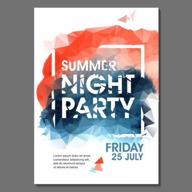 Yaz gecesi parti el ilanı