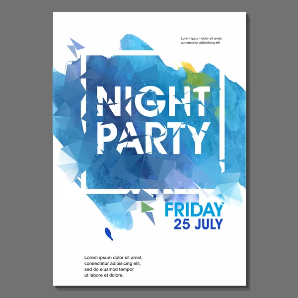 Oznámení-večírek letní noci — Stockový vektor