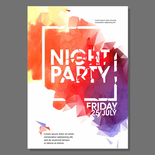 Summer Night Party  Flyer — Vector de stoc