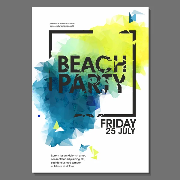 Summer Night Party Flyer — Stockvector