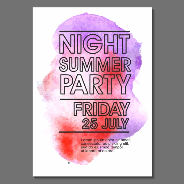 Yaz gecesi parti el ilanı