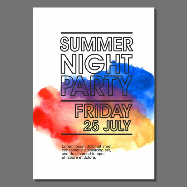 Yaz gecesi parti el ilanı