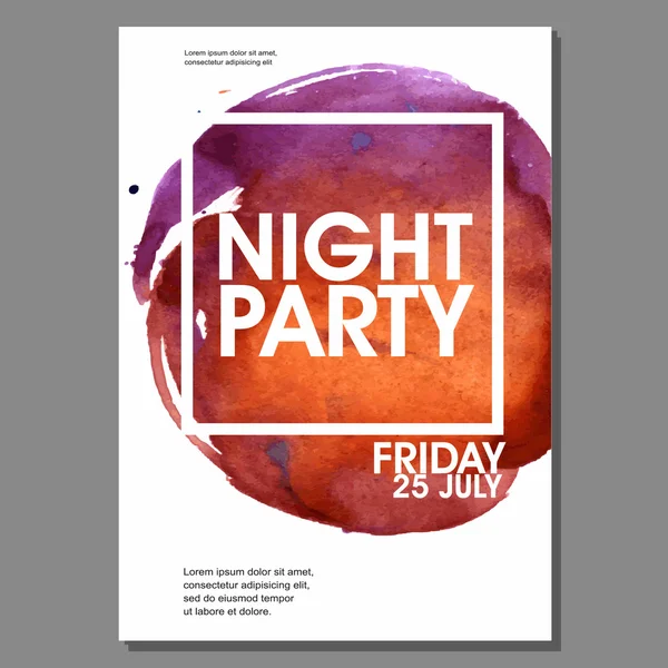 Summer Night Party Flyer — Stockvector