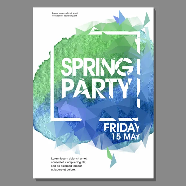 Sommernachtsparty-Flyer — Stockvektor