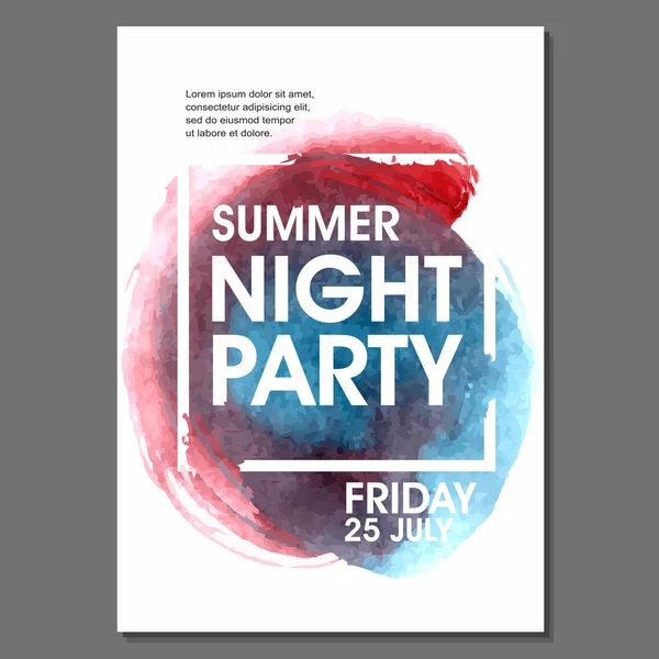 Summer Night Party ulotki — Wektor stockowy