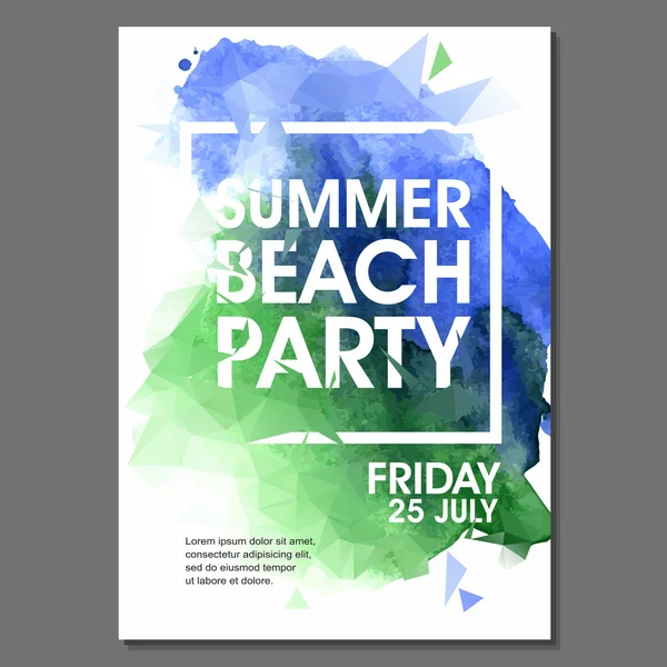 Summer Night Party ulotki — Wektor stockowy