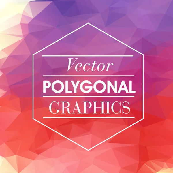 Farverig polygonal mosaik baggrund – Stock-vektor