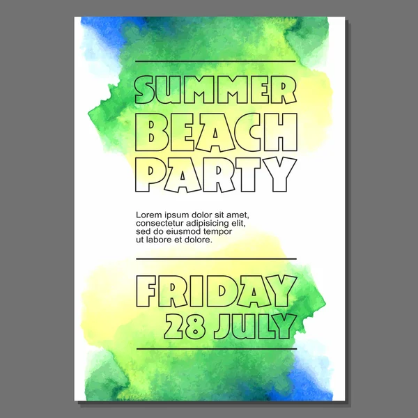 Summer Night Party Flyer — Stockvector