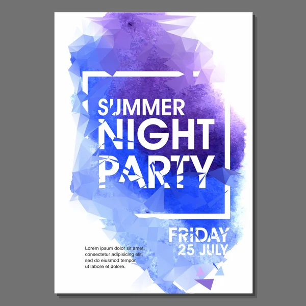 Summer Night Party ulotki — Wektor stockowy