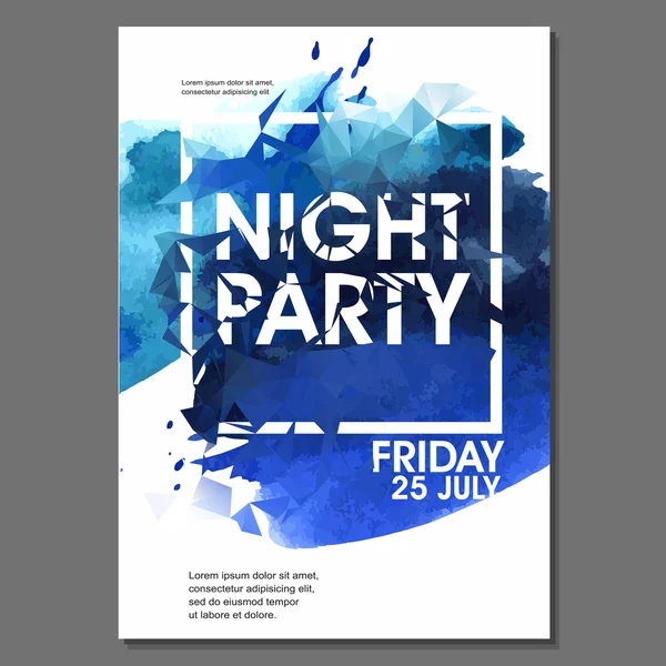 Summer Night Party Flyer — Stock vektor