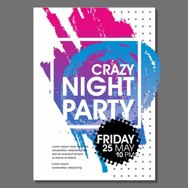 Crazy Night Party — Stock Vector