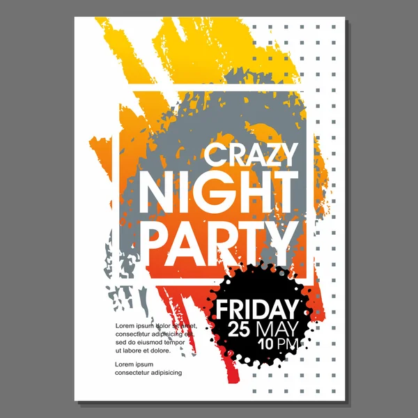 Crazy Night Party — Stock Vector