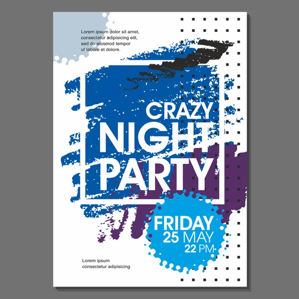 Crazy Night Party — Stock Vector