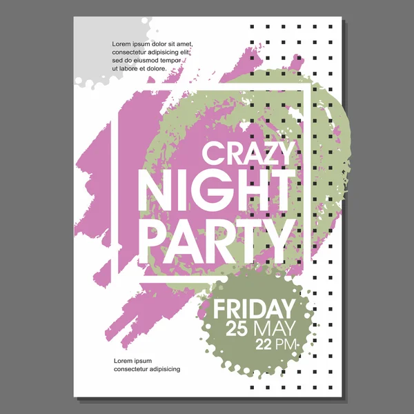 Crazy Night Party — Vector de stoc