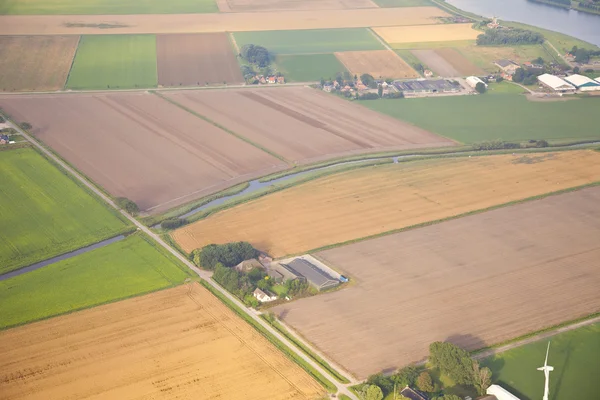 Holländische Bauernlandschaft von oben — Stockfoto