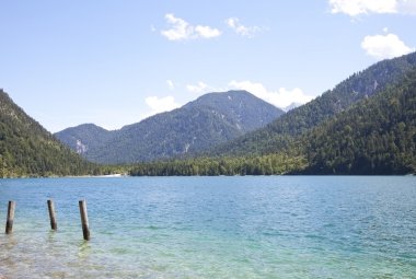 Tirol, Avusturya, Avrupa'nın güzel göl Heiterwangersee, göster