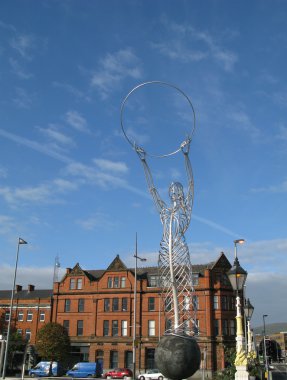 Umut heykel ya da Şükran günü heykel Belfast işaret