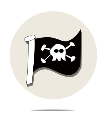 Siyah korsan bayrağı çizimi