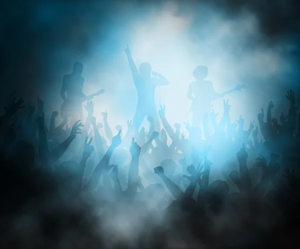 Multidão concerto de rock — Vetor de Stock