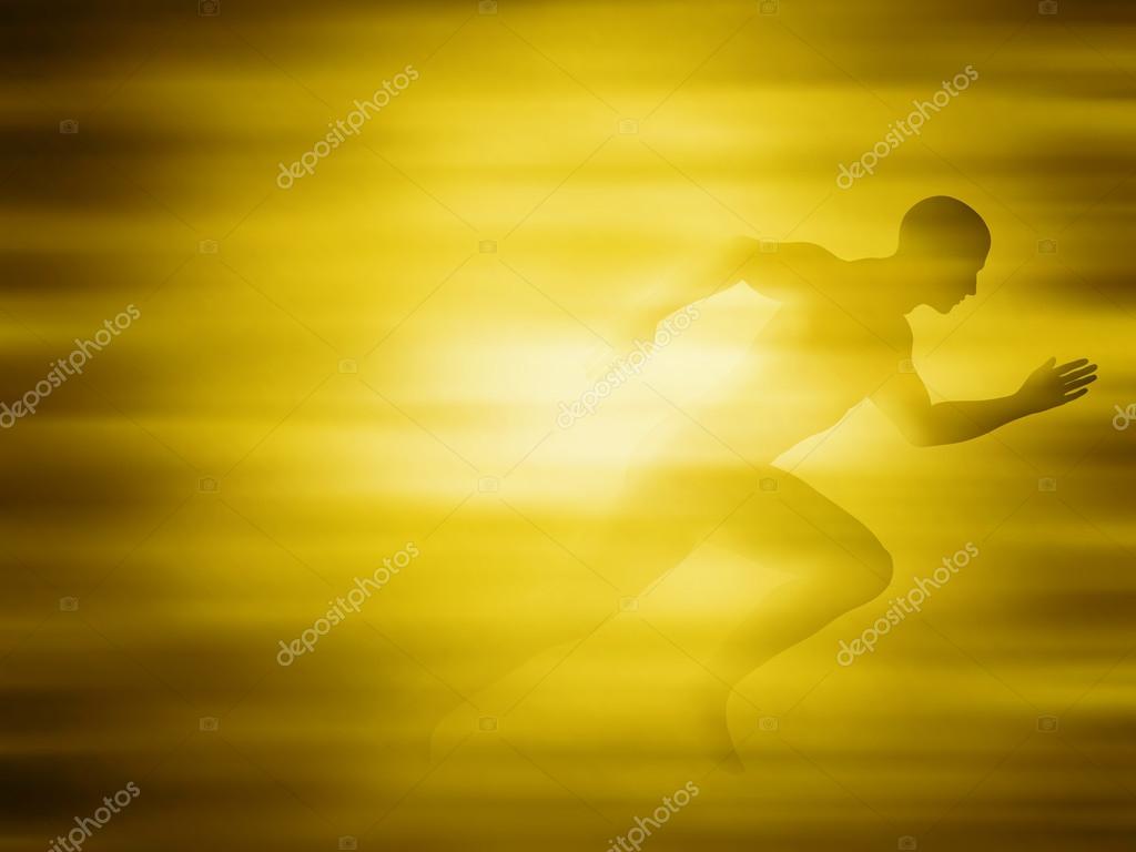 金のために走っている人 ストックベクター C Tawng