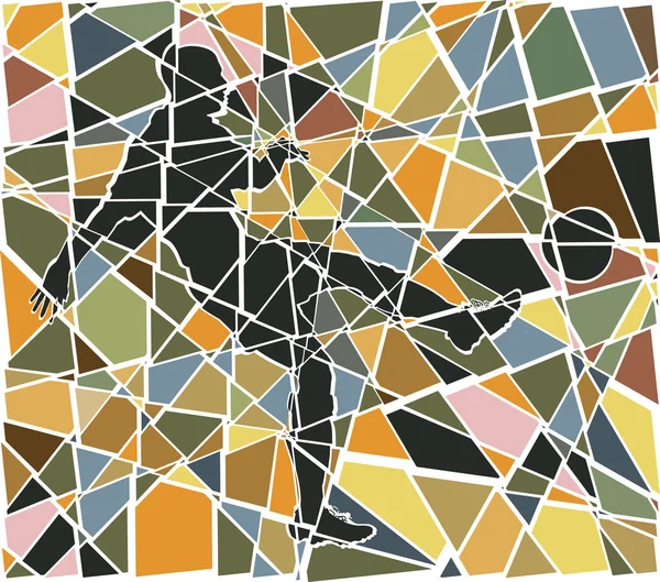 Mosaïque de footballeur — Image vectorielle