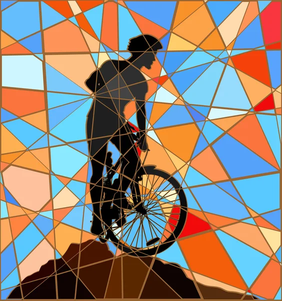 Ridge rider mosaico — Vettoriale Stock