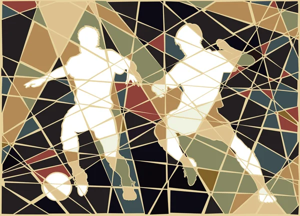 Soccer stars mosaic — Stock Vector