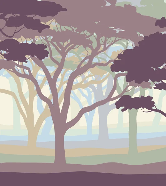 Пастельский лес — стоковый вектор