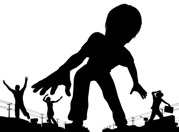 Boy giant Stock Vector