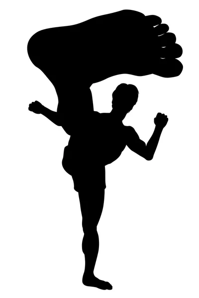 Patada de karate — Archivo Imágenes Vectoriales