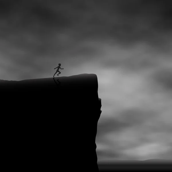 Enfant coureur de falaise — Image vectorielle