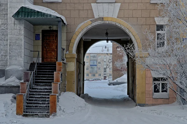 Vorkuta şehir kış — Stok fotoğraf