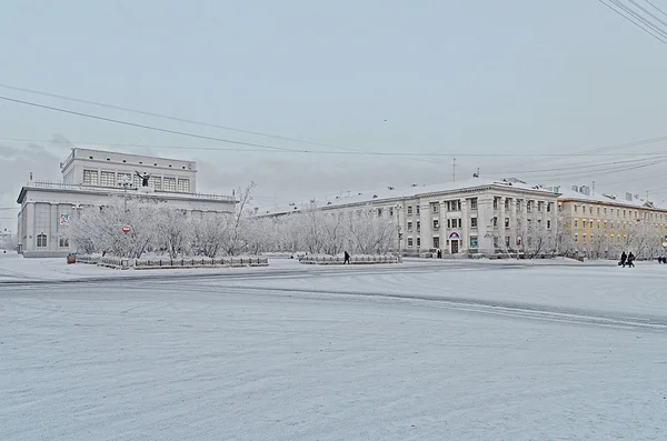 Palace of culture of Miners in Vorkuta. — Stock Photo, Image