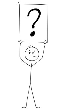 Soru Soran ve Soran İşadamı Soru İşareti İşareti, Vektör Çizgi Çizgi Çizgi Çizim Çizimi