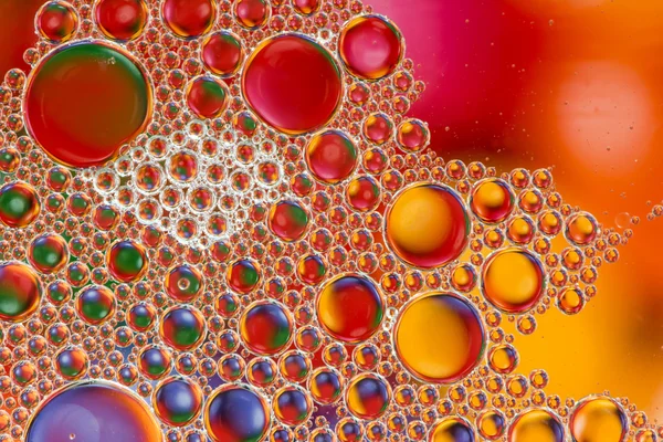 Abstraktní makro ropné bubliny — Stock fotografie