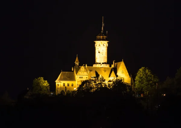 Altenburg castle in Bamberg at night — Stock Photo, Image